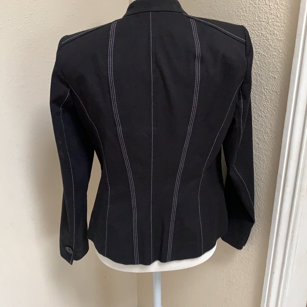 Lafayette 148 Black Zippered Blazer (Size 4P) - Picture 5 of 11
